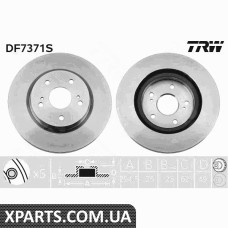 Диск гальмівний SUZUKI GRAND VITARA05-TRW DF7371S