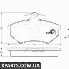 Комплект гальмівних колодок дискове гальмо TRW GDB1044