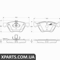 Комплект тормозных колодок дисковый тормоз TRW GDB1215