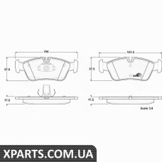 Комплект гальмівних колодок дискове гальмо TRW GDB1348