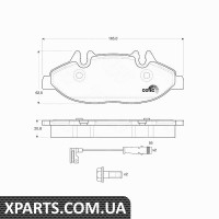 Комплект тормозных колодок дисковый тормоз TRW GDB1600