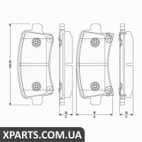 Колодка торм. OPEL INSIGNIA задн. TRW GDB1784