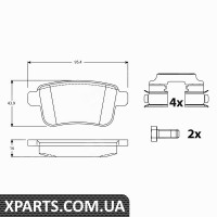 Комплект гальмівних колодок дискове гальмо TRW GDB1786
