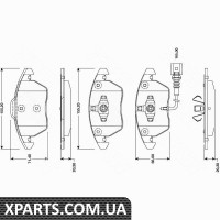 Комплект гальмівних колодок дискове гальмо TRW GDB1807