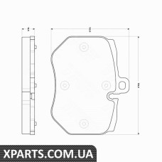 Комплект гальмівних колодок дискове гальмо TRW GDB1848