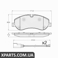 Комплект гальмівних колодок дискове гальмо TRW GDB1967