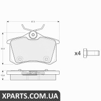 Комплект гальмівних колодок дискове гальмо TRW GDB1973