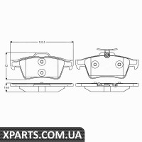 Комплект гальмівних колодок дискове гальмо TRW GDB2086