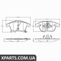 Комплект гальмівних колодок дискове гальмо TRW GDB2092