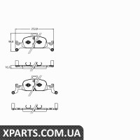Комплект гальмівних колодок дискове гальмо TRW GDB2126