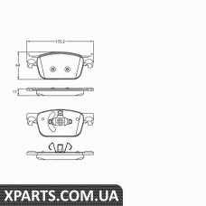 Колодки дискові гальмівні комплект AUDI A4 TRW GDB2127
