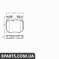 Колодки дискові гальмівні комплект BMW 7 G11G1215PRZУD TRW GDB2147