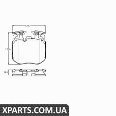 Колодки тормозные дисковые комплект BMW 7 G11G1215PRZУD TRW GDB2147