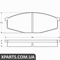 Комплект гальмівних колодок дискове гальмо TRW GDB251