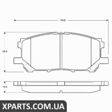 Комплект гальмівних колодок дискове гальмо TRW GDB3338