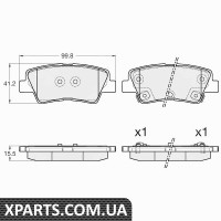 Комплект гальмівних колодок дискове гальмо TRW GDB3537