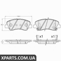 Комплект гальмівних колодок дискове гальмо TRW GDB3548