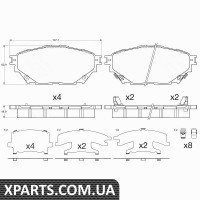 Комплект гальмівних колодок дискове гальмо TRW GDB3611