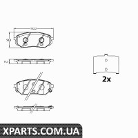 Комплект гальмівних колодок дискове гальмо TRW GDB3638