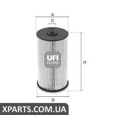 Топливный фильтр UFI 2600700