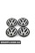 000071213C VAG Динамічна плаваюча центральна кришка "Spin Wheel Cap" - набір із 4 штук (старий логотип)