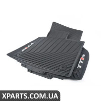 8S0061221A041 VAG Передние всепогодные коврики — черные с логотипом TTRS