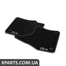 83B061275MNO VAG Передні килимки з килимовим покриттям - чорні з логотипом Q3