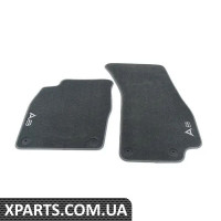 4N1061275MNO VAG Передні текстильні килимки преміум-класу - чорні з логотипом A8