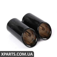 8K0071761A VAG Чорні хромовані вихлопні насадки - комплект із двох штук