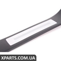 8E0853376P01C VAG Накладка на поріг задніх дверей - чорний матовий / метал - права