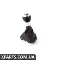 8J1713139MVDJ VAG Ручка автоматичної коробки передач - шкіра - Soul (чорний) / червоний кармін