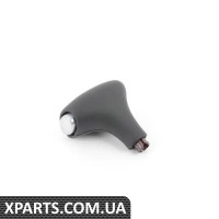 3B1713139KSXR VAG Чорна шкіряна ручка селектора Tiptronic - матова алюмінієва кнопка