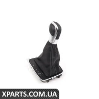 5G1713203KCMU VAG Ручка перемикання передач Golf R DSG — чорна шкіра/кристально-сіра строчка