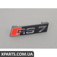 4G8853736D2ZZ VAG Емблема «RS7» на решітку радіатора — хром/червоний