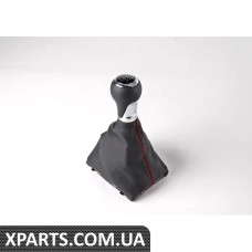 8K0863278HZCJ VAG Ручка перемикання передач та чохол - Шкіра - Soul (чорний)/Magma Red