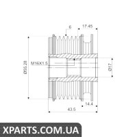 Механізм вільного ходу генератора VALEO 588004