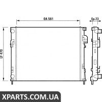 Радіатор охолодження Renault Trafic 01- Valeo 732853
