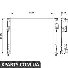 Pадиатор охлаждения Renault Trafic 01- Valeo 732853