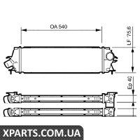 Радіатор інтеркулера Renault Trafic 2.0/2.5dCi 06- Valeo 818771