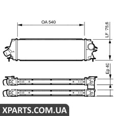Радіатор інтеркулера Renault Trafic 2.0/2.5dCi 06- Valeo 818771