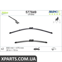 Щітки склоочисника SILENCIO X-TRM 650/475 VM849 OPEL VIVARO/RENAULT TRAFIC/BMW 2 14- Valeo 577849