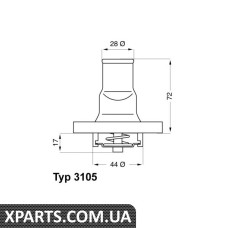 Термостат Fiat oblo 1.2 01- Wahler 310587D