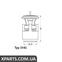 Термостат VW Caddy II-III 1.4-1.6 95-10 Wahler 314387D