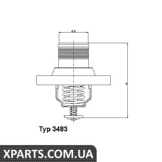 Термостат Fiat Scudo/Peugeot Expert 2.0 16V 00- Wahler 348389D