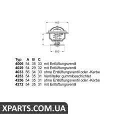 Термостат VW T3/T4 1.6-1.8 T 81-92 Wahler 425387D