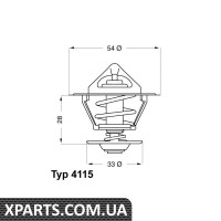 Термостат Opel Ascona/Astra/Kadett/Vectra 1.6-1.7 84-00 Wahler 411592D