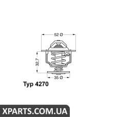 Термостат Ford Transit 2.5/T 86-99 Wahler 427088D