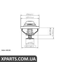 Термостат Volvo S80/V50/C70 2.4-2.5T 04- Wahler 448990D