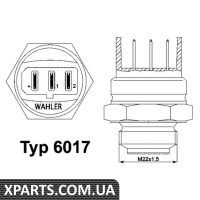 Термивимикач вентилятора радіатора Wahler 601795D