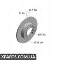 Гальмівний диск 245x10 ZIMMERMANN 100124320 (аналог VAG 8E0615601B для Audi A4 00-08)